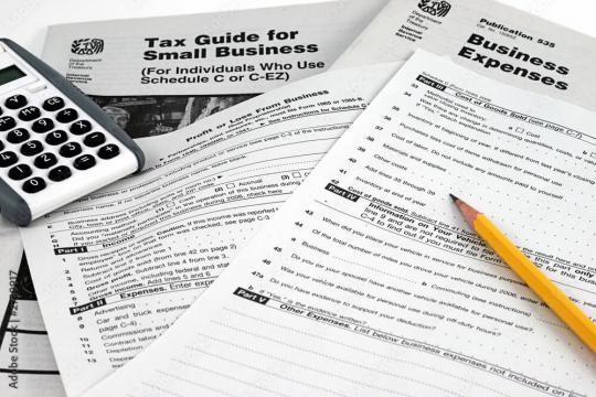 Small business tax paperwork